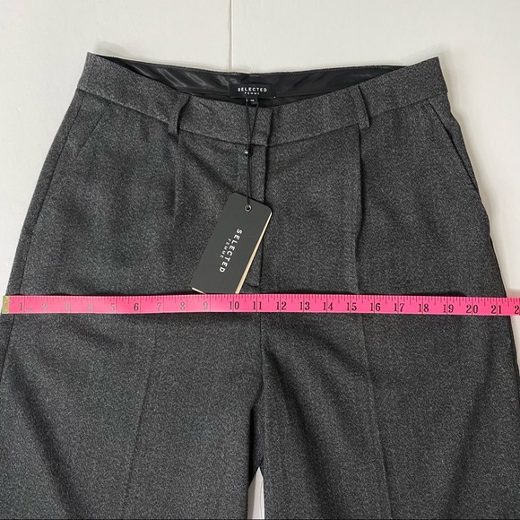 NWT Selected Femme SLFNELLIE High Waist Wide Leg Pant - Picture 6 of 9